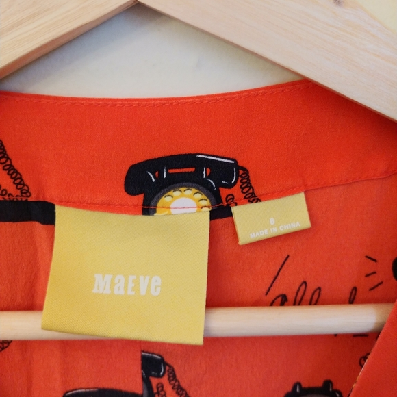 Maeve Anthropologie Ring True Telephone Blouse - Picture 4 of 7